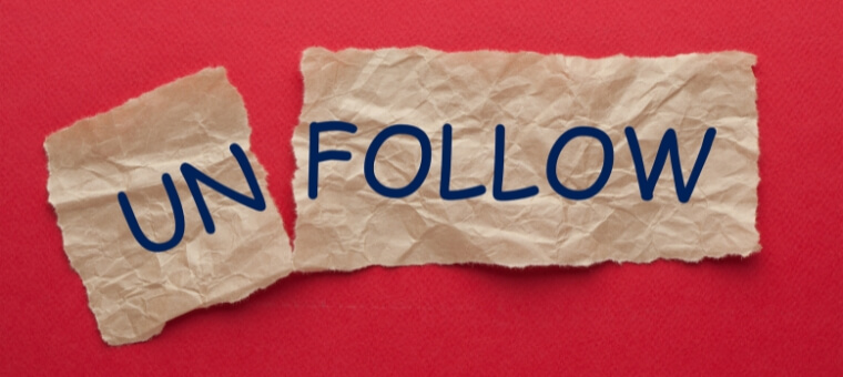 unfollow instagram
